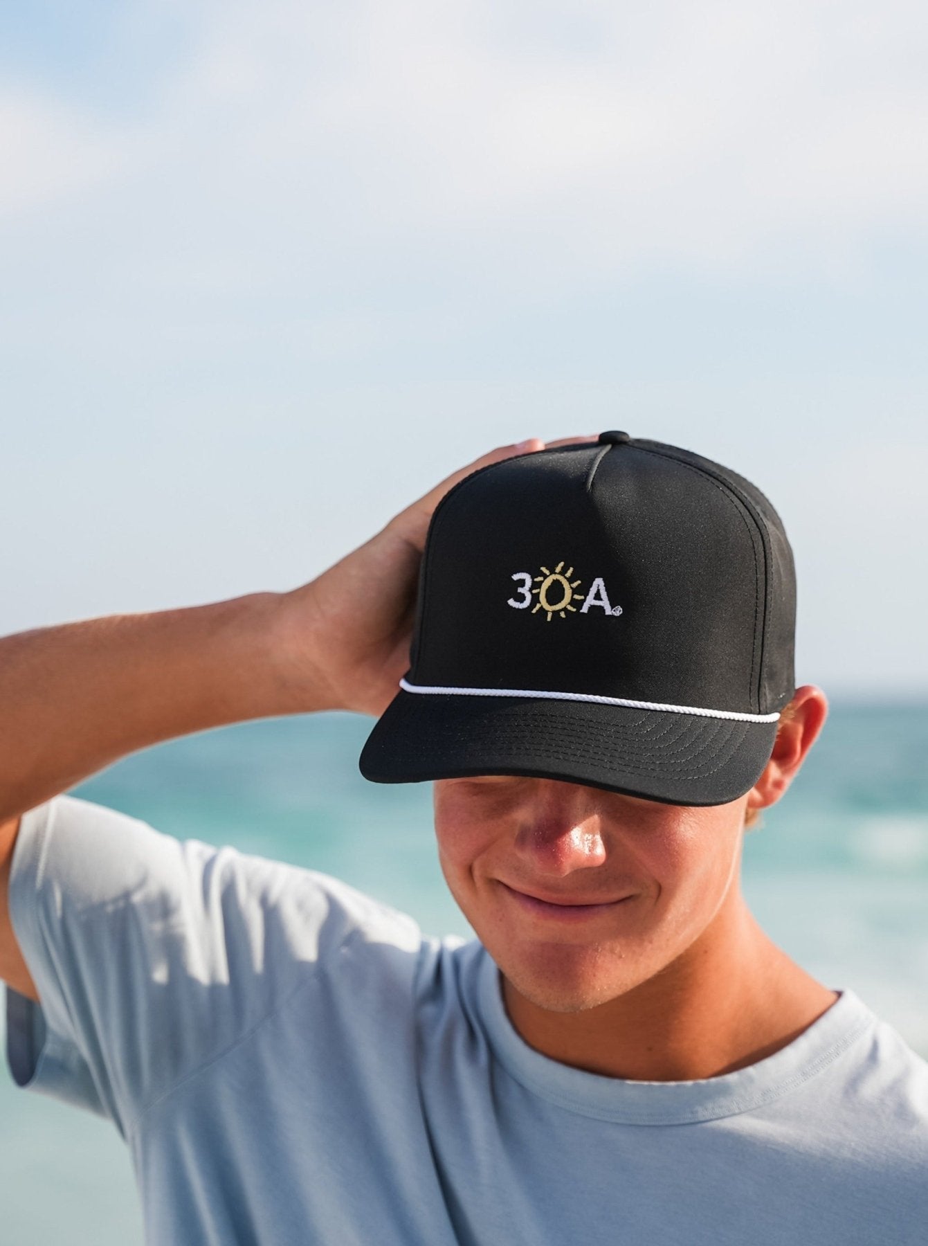 30A Wordmark Beach Happy Rope Hat