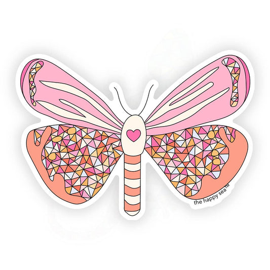 3.5" Pink Butterfly Sticker