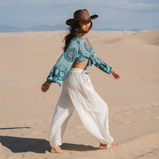 Cream Adventure Cargo Pants