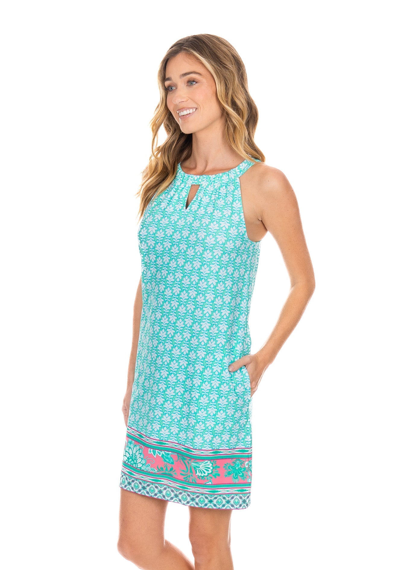 Cote d`Azur Sleeveless Shift Dress