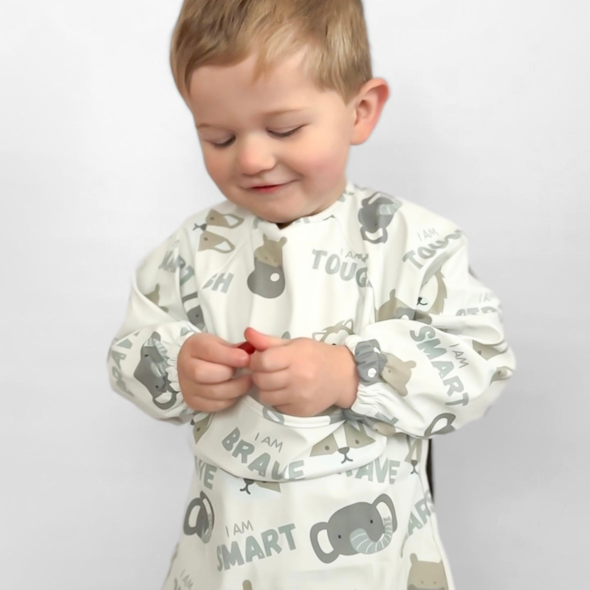 The Grayson Long Sleeve Bib - Affirmation Animals