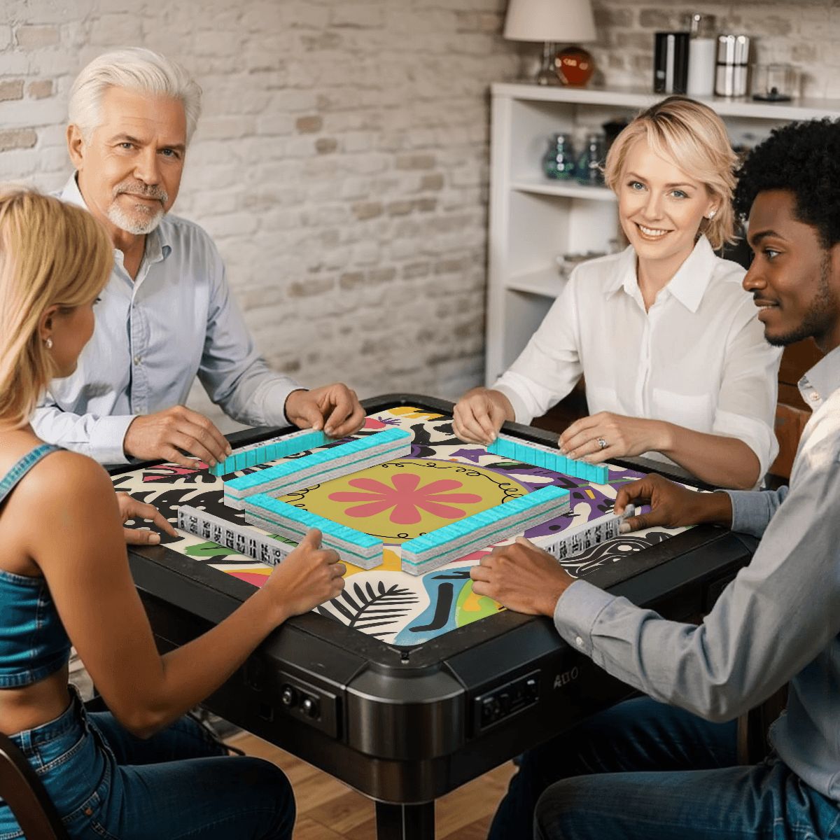 Mahjong Mat Boho Doodle And Dads Tropical Play