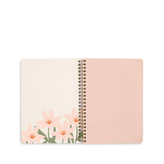 Cutout Pink Floral Mini Notebook