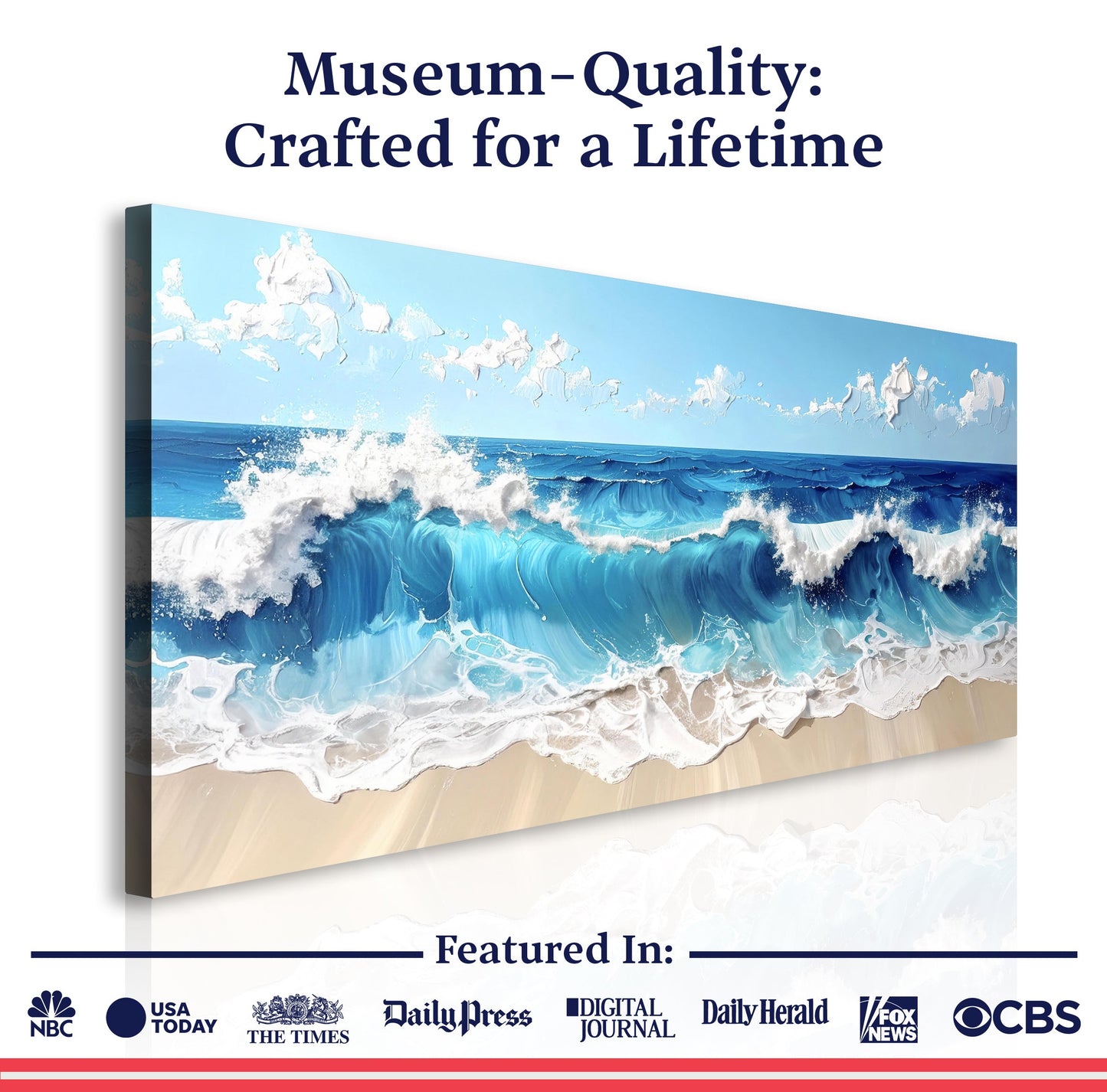Serene Ocean Wave Coastal Wall Art II