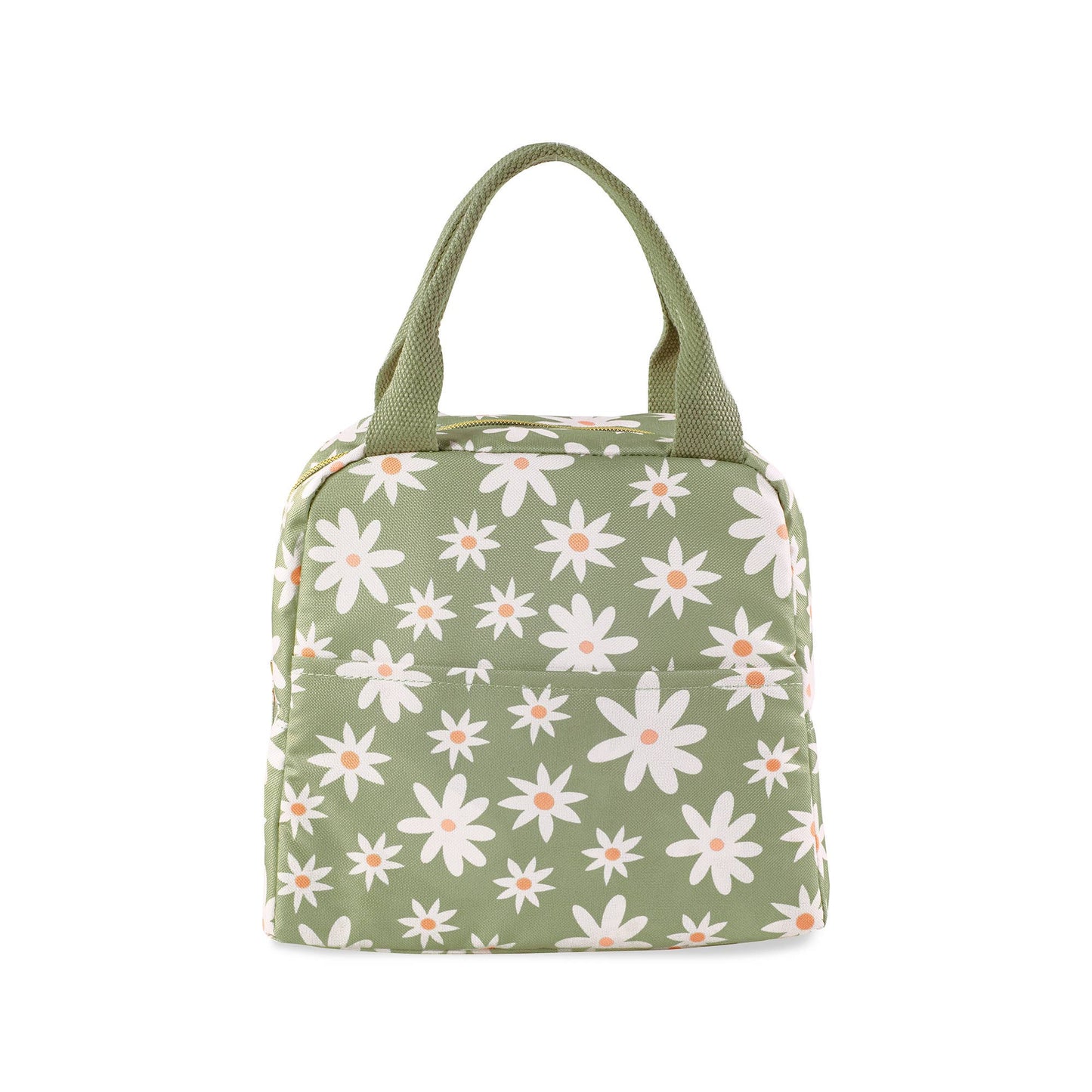 Daisy Green Floral Small Lunch Tote