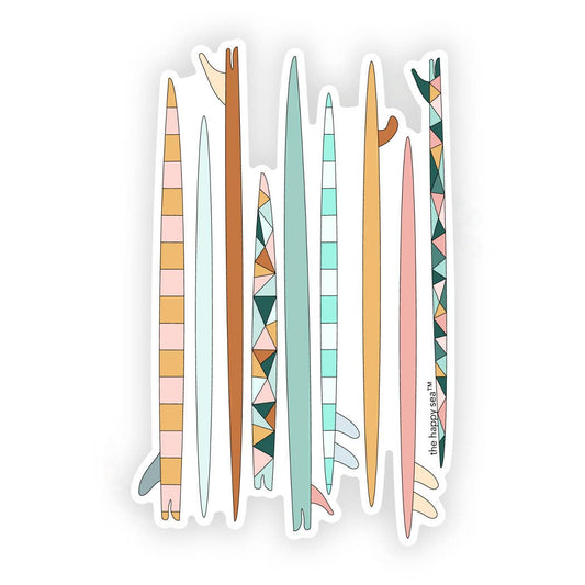 4" Sideways Surf Sticker