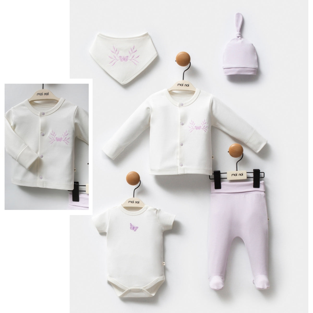 Butterfly 5-Piece Organic Cotton Newborn Set
