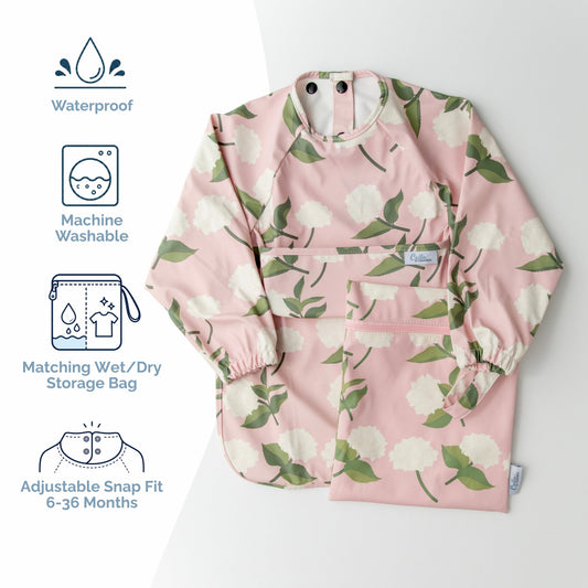 The Grayson Long Sleeve Bib - Fancy Floral