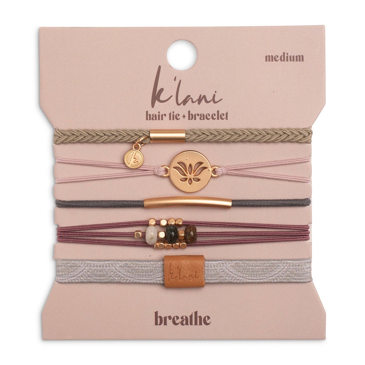 "Breathe" Hair Tie Bracelet Set