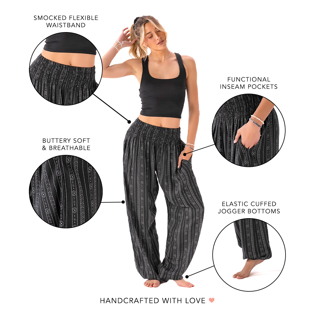 Akha Tribal Print Harem Pants