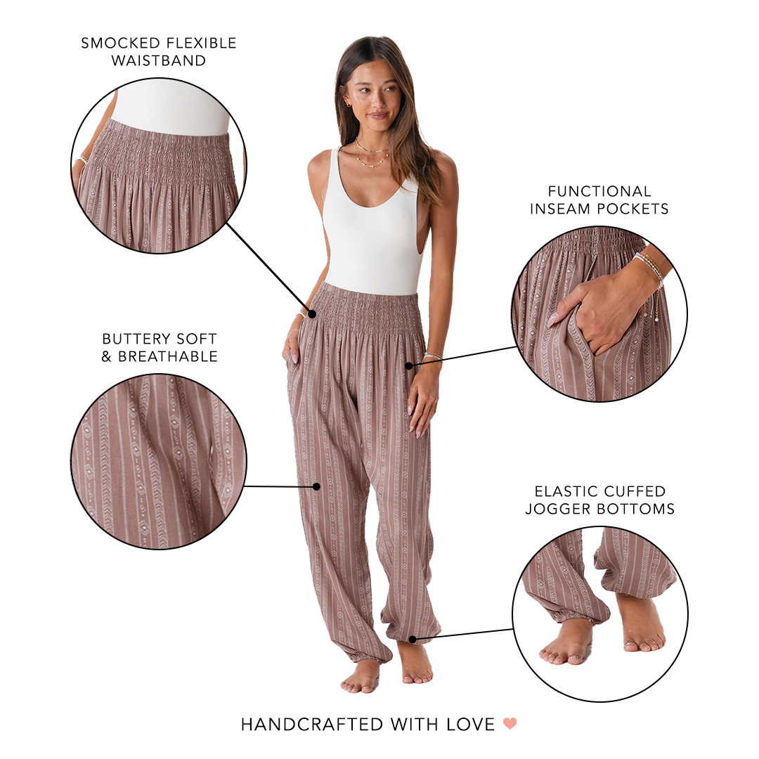 Yao Tribal Print Harem Pants