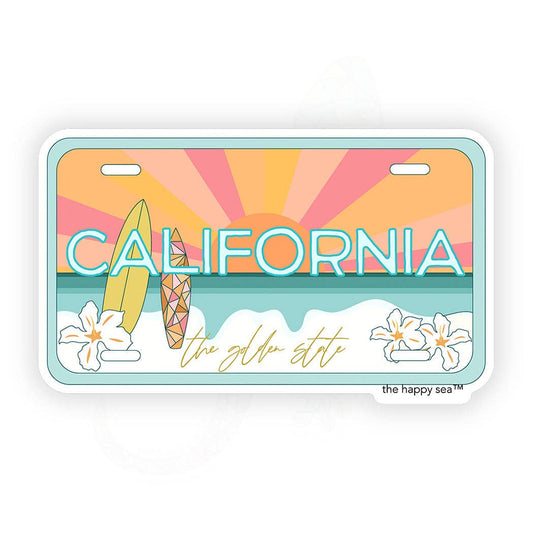 3.5" California License Plate Vinyl Sticker