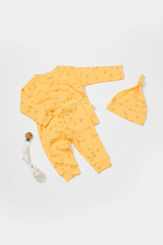 Three Piece Yellow Elephant Set