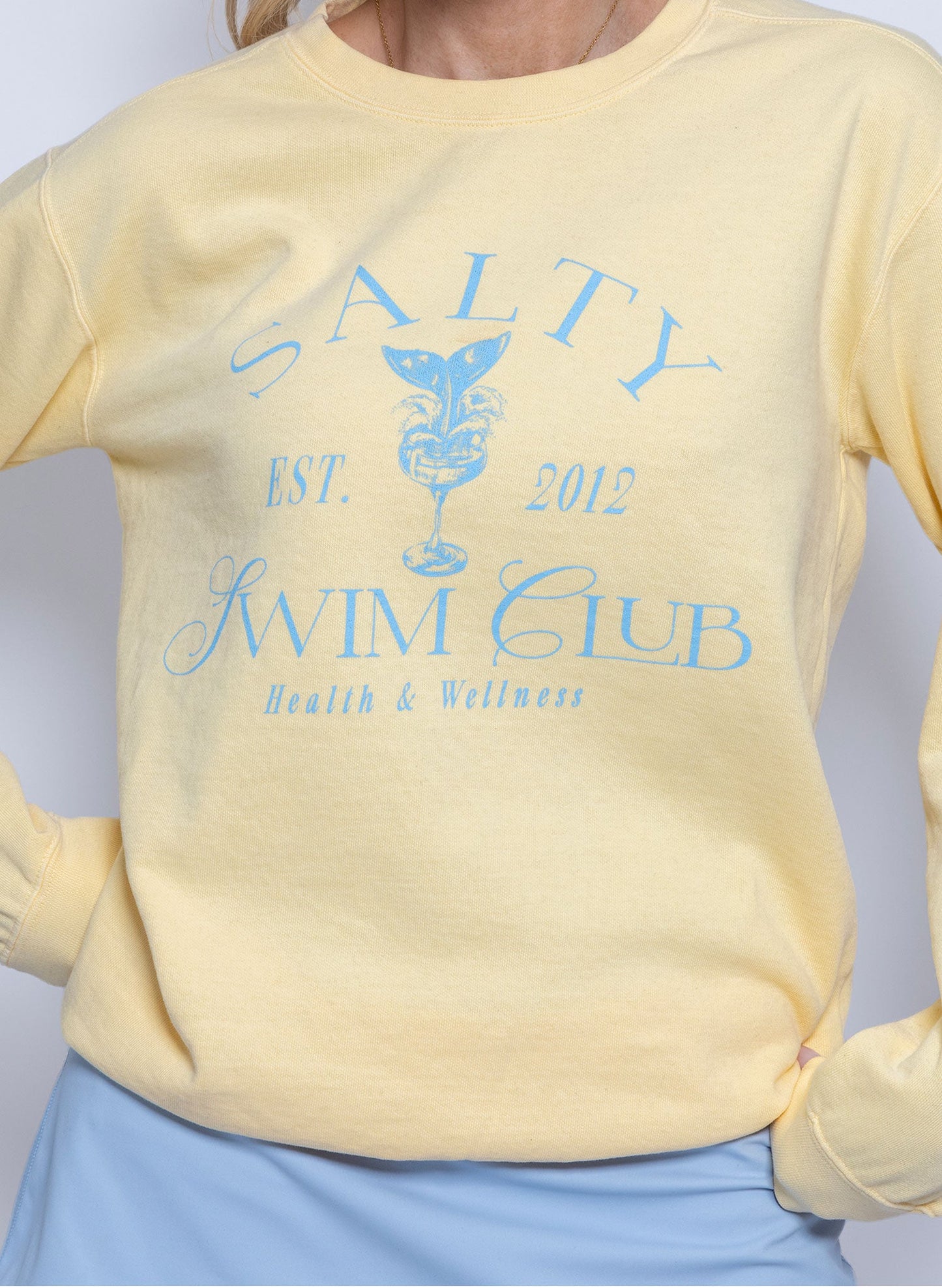 'Salty Swim Club' Crewneck Sweatshirt
