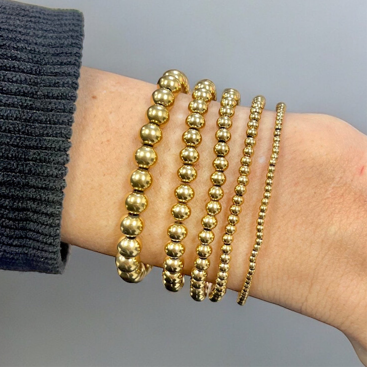 GOLD BALL BRACELETS - Stack or Individual