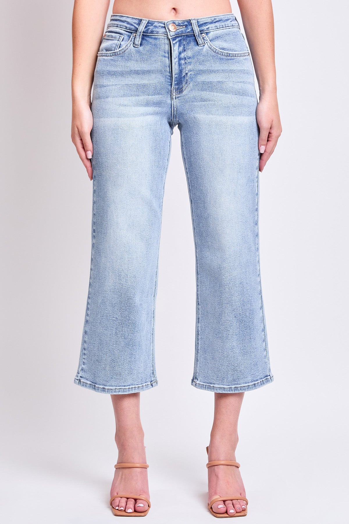 Women's Luxe High Rise Cropped Wide Leg