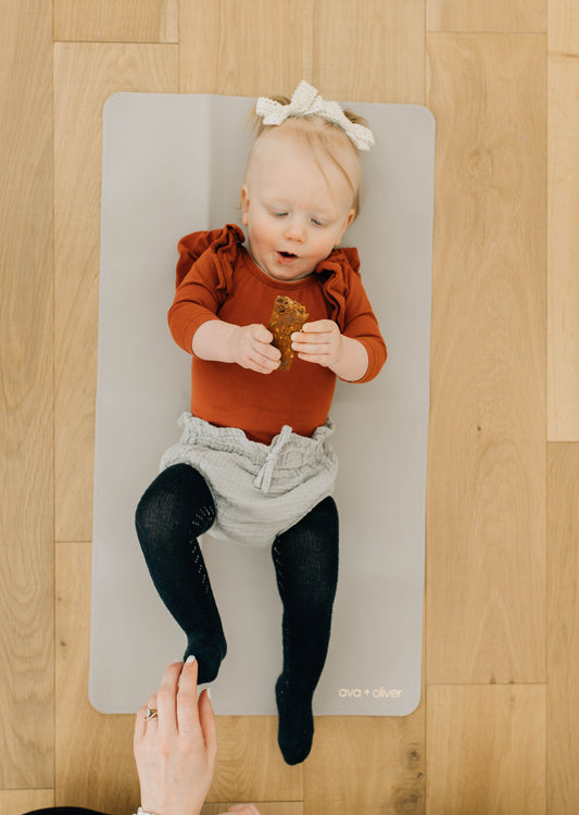 Vegan Leather Changing Mat | Grey