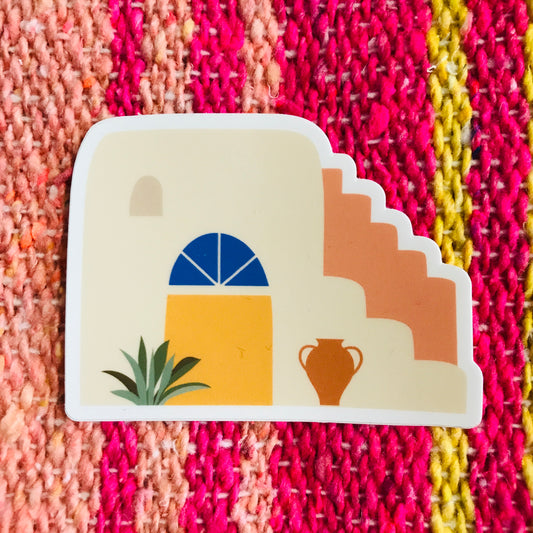 Mediterranean Boho House Sticker