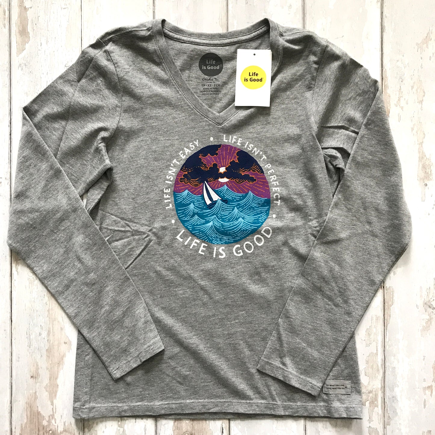 Life Isn't Easy Women's LS V-neck Tee