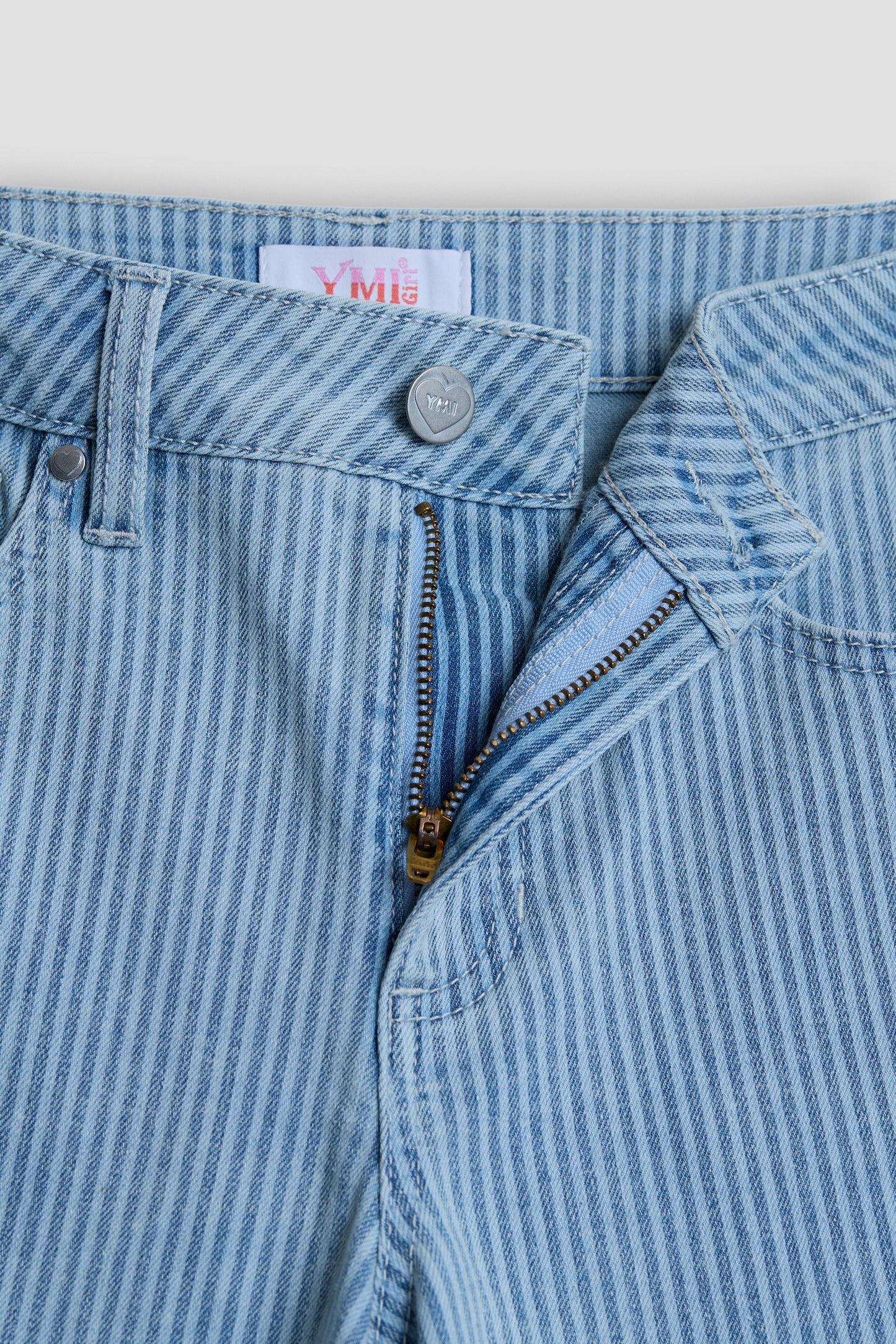 Girls Wide Leg Twill Stripe Pant