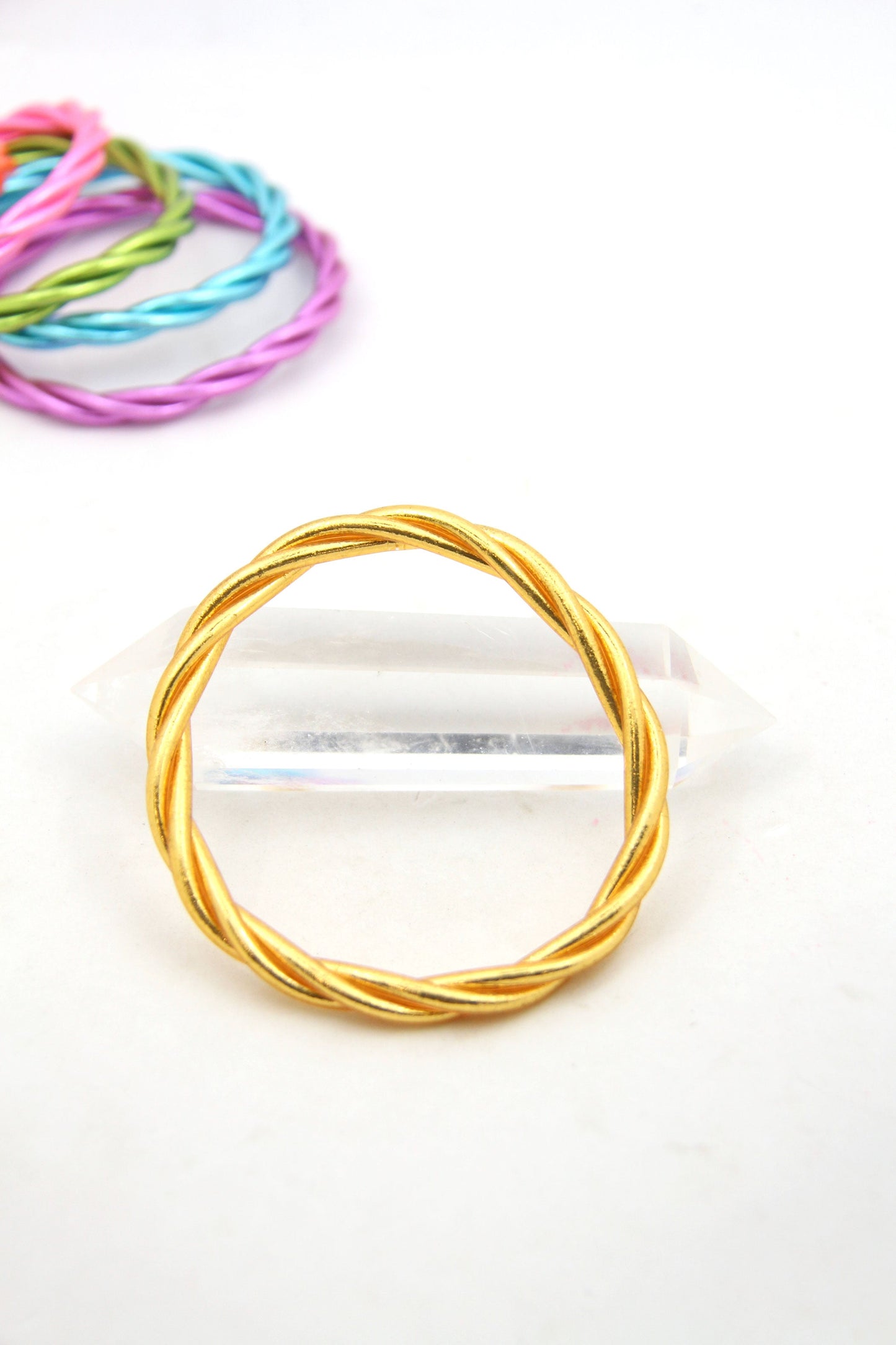 Twisted Thai Buddhist Temple Bracelets, Mantra Bangle, Kumlai, Colors & Sizes Available
