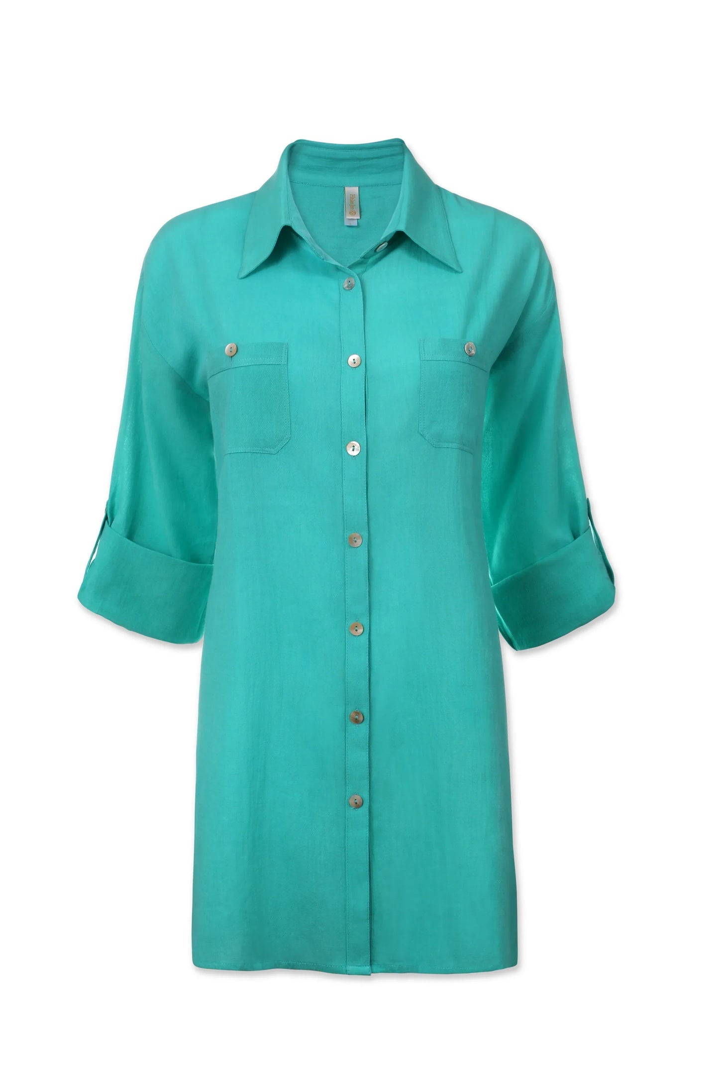 Camp Shirt Cover-Up | Seafoam Aqua