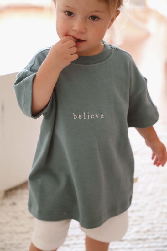 Oversize Basic Teal T-shirt