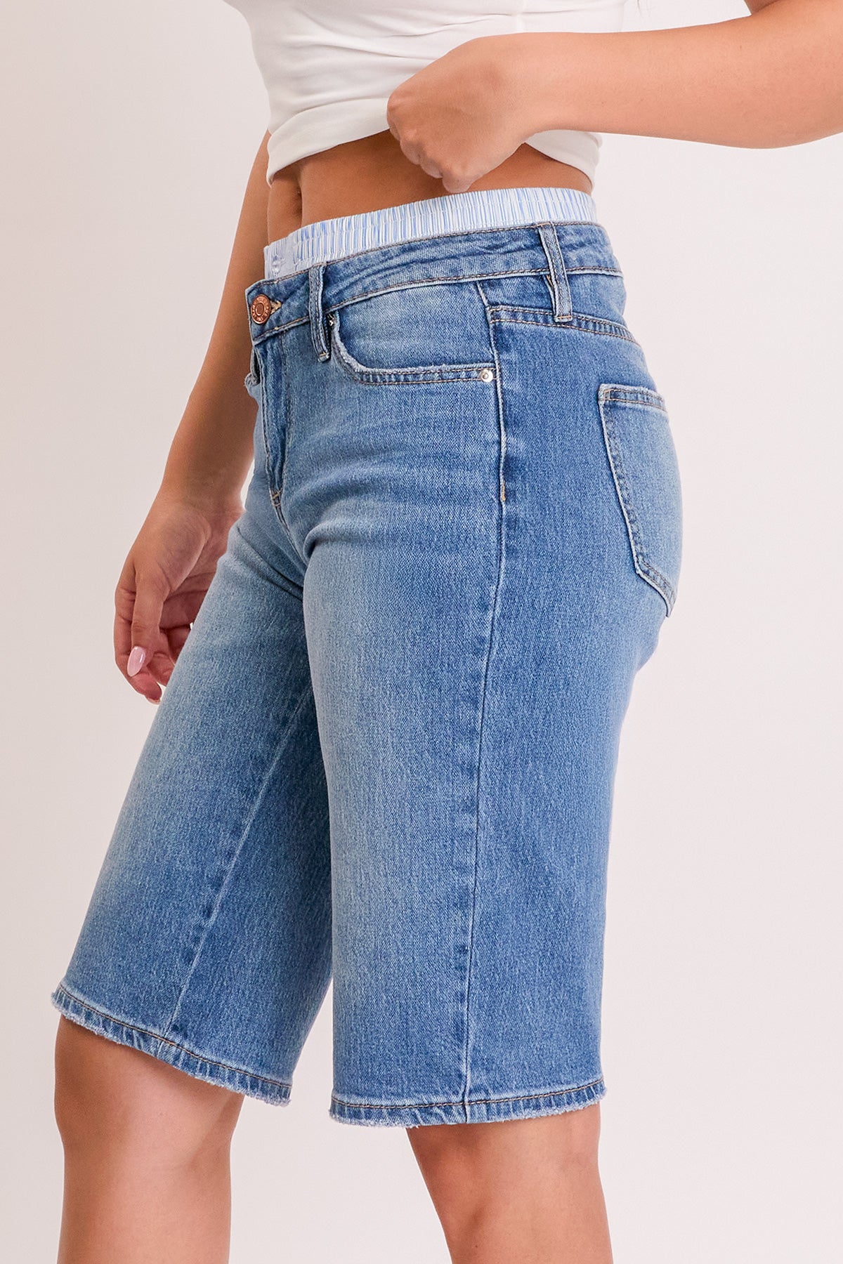Women's Mid Rise Jort with Removable Boxer Waist