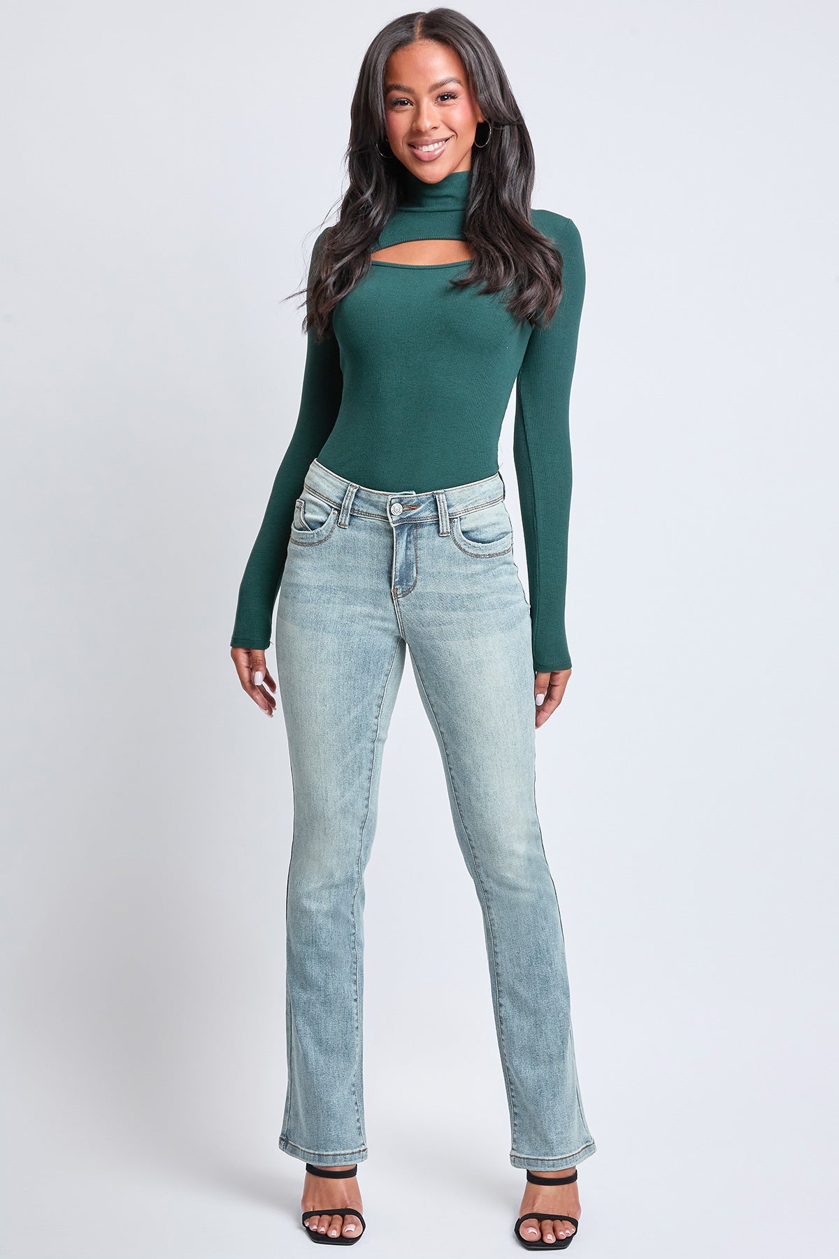 Women's WannaBettaButt Mid Rise Bootcut Jeans
