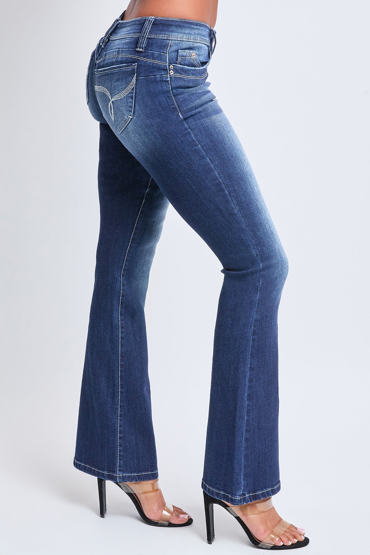 Women's WannaBettaButt Low Rise Embroidered Flare Jeans