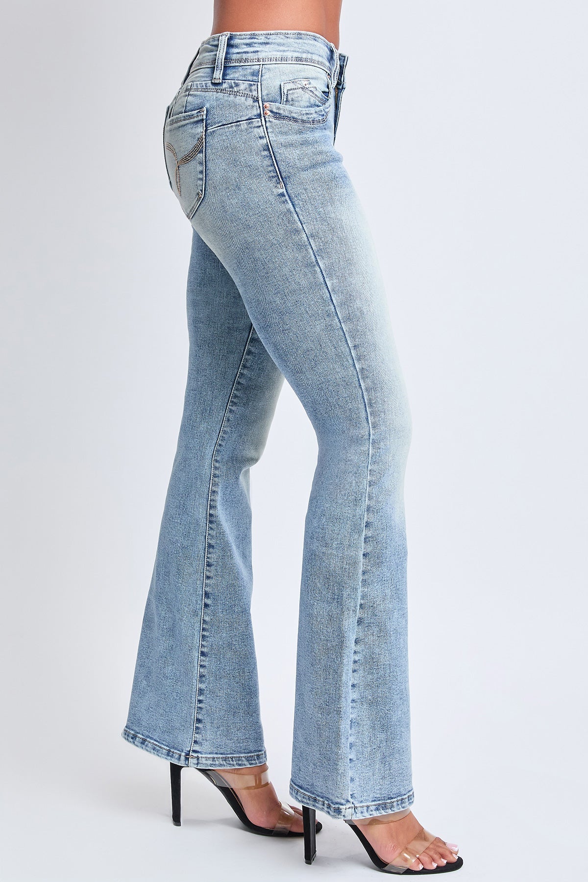Women's WannaBettaButt Low Rise Embroidered Flare Jeans