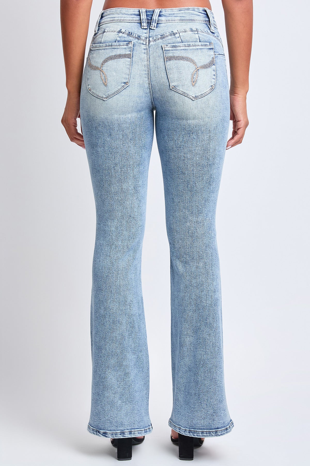 Women's WannaBettaButt Low Rise Embroidered Flare Jeans