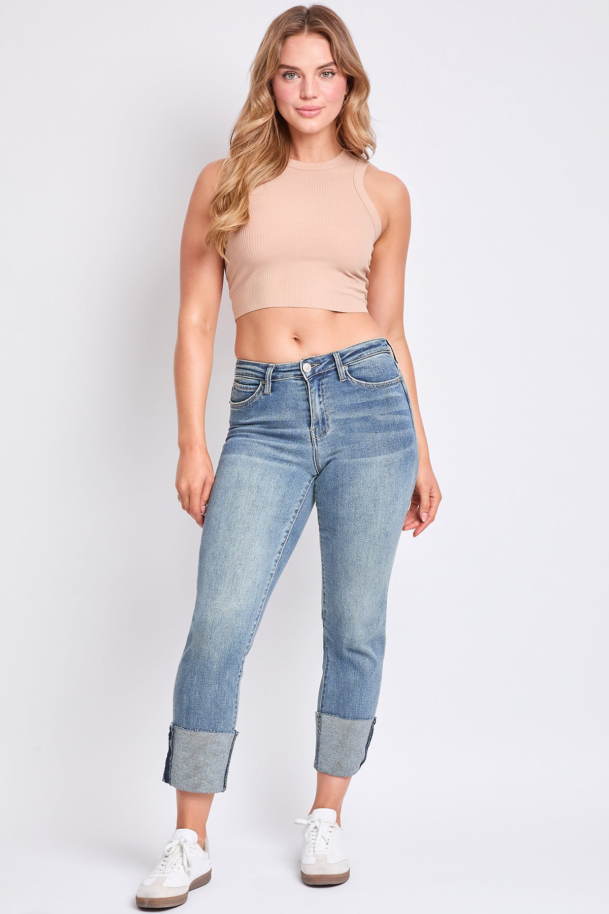 Women's Luxe Dixie High Rise Mega Cuff Straight Leg