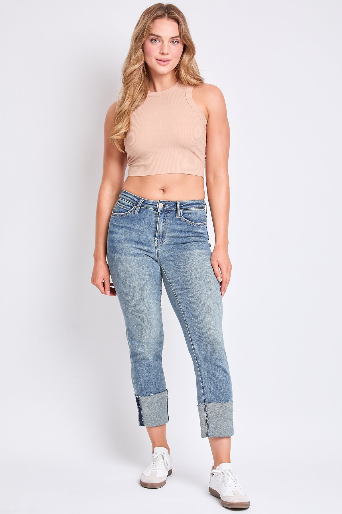 Women's Luxe Dixie High Rise Mega Cuff Straight Leg