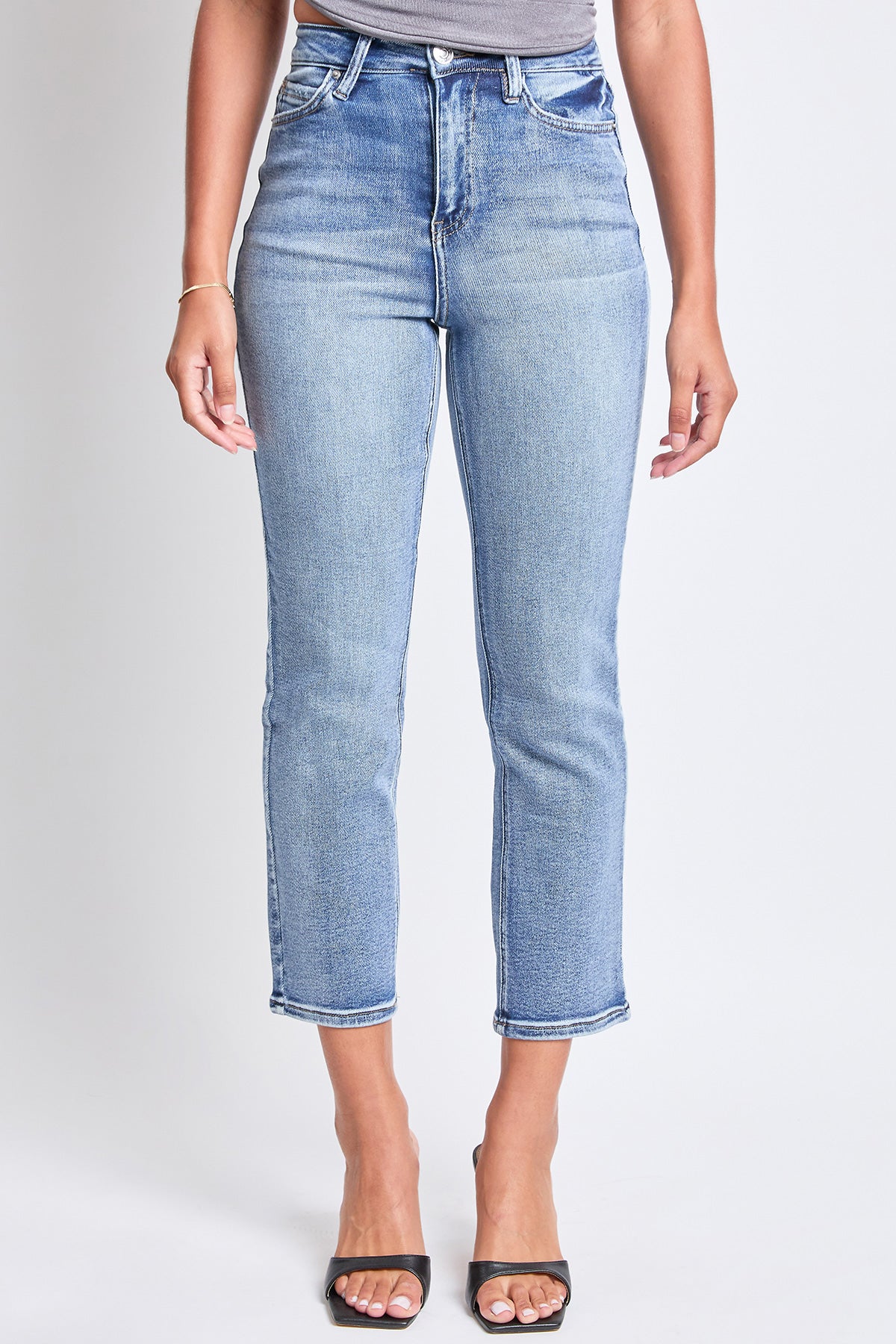Women's Luxe High Rise Vintage Stretch Straight Leg Jeans