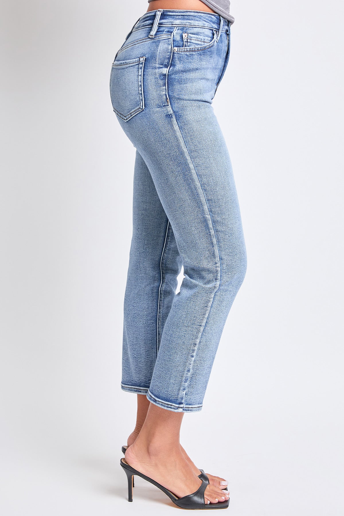 Women's Luxe High Rise Vintage Stretch Straight Leg Jeans