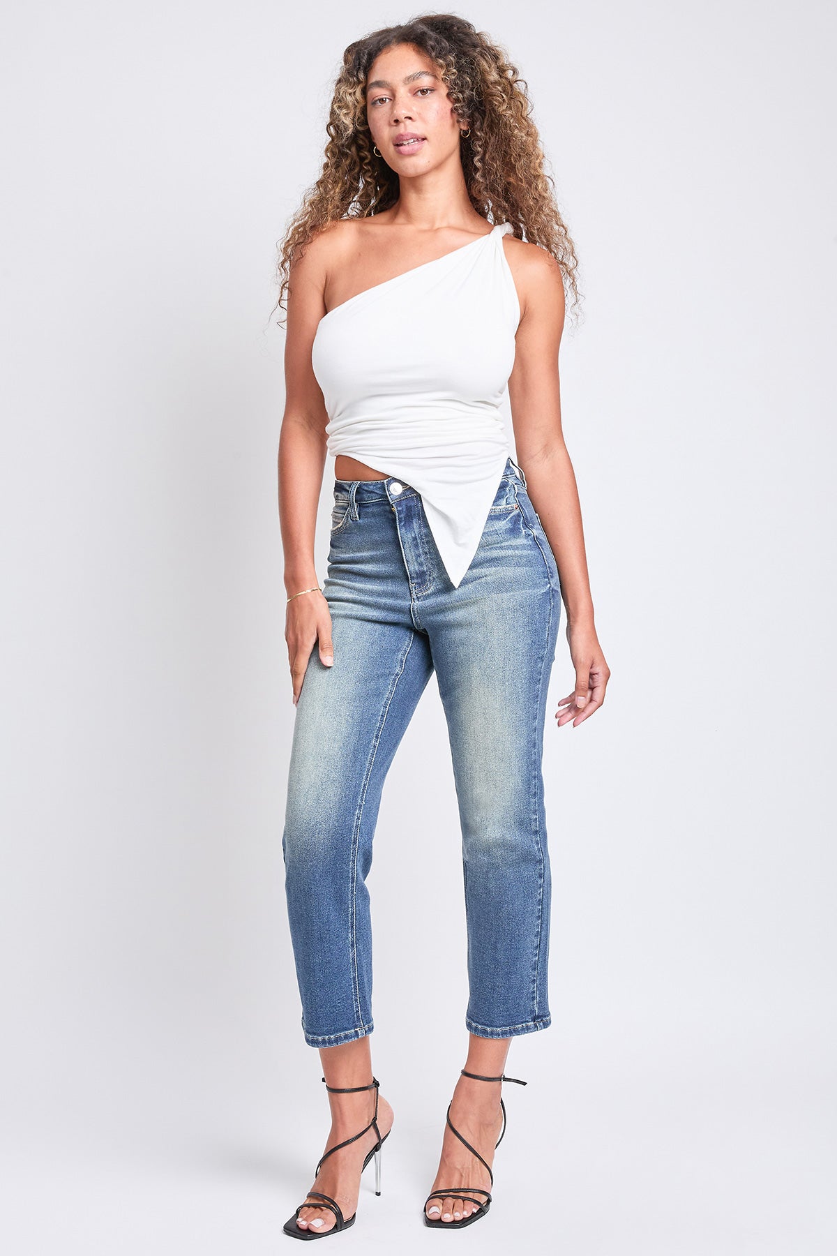 Women's Luxe High Rise Vintage Stretch Straight Leg Jeans