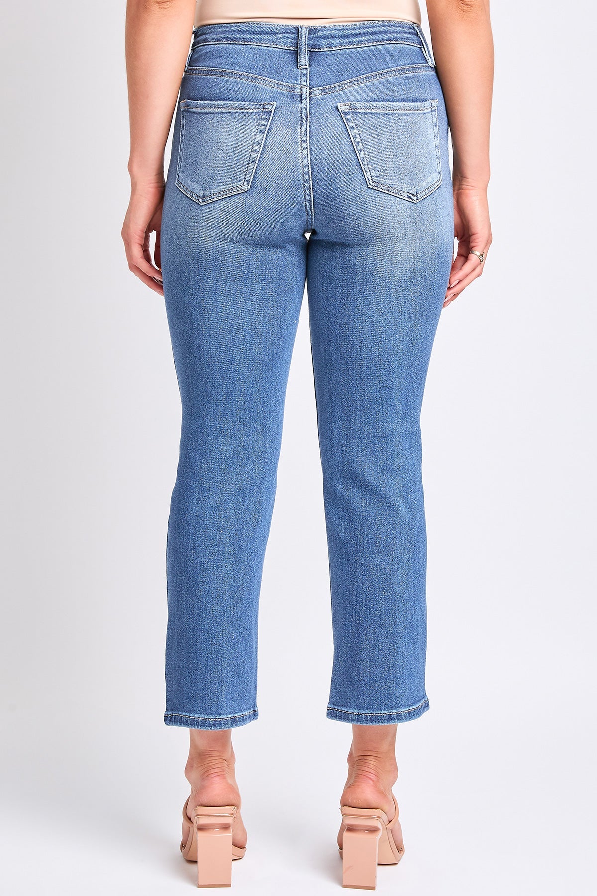 Women's Luxe High Rise Vintage Stretch Straight Leg Jeans