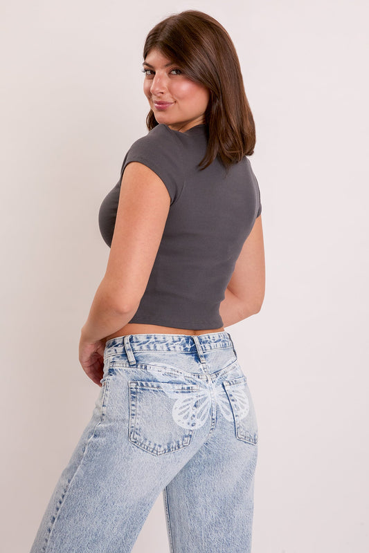 Women's Britney Wide Leg with Butterfly Print