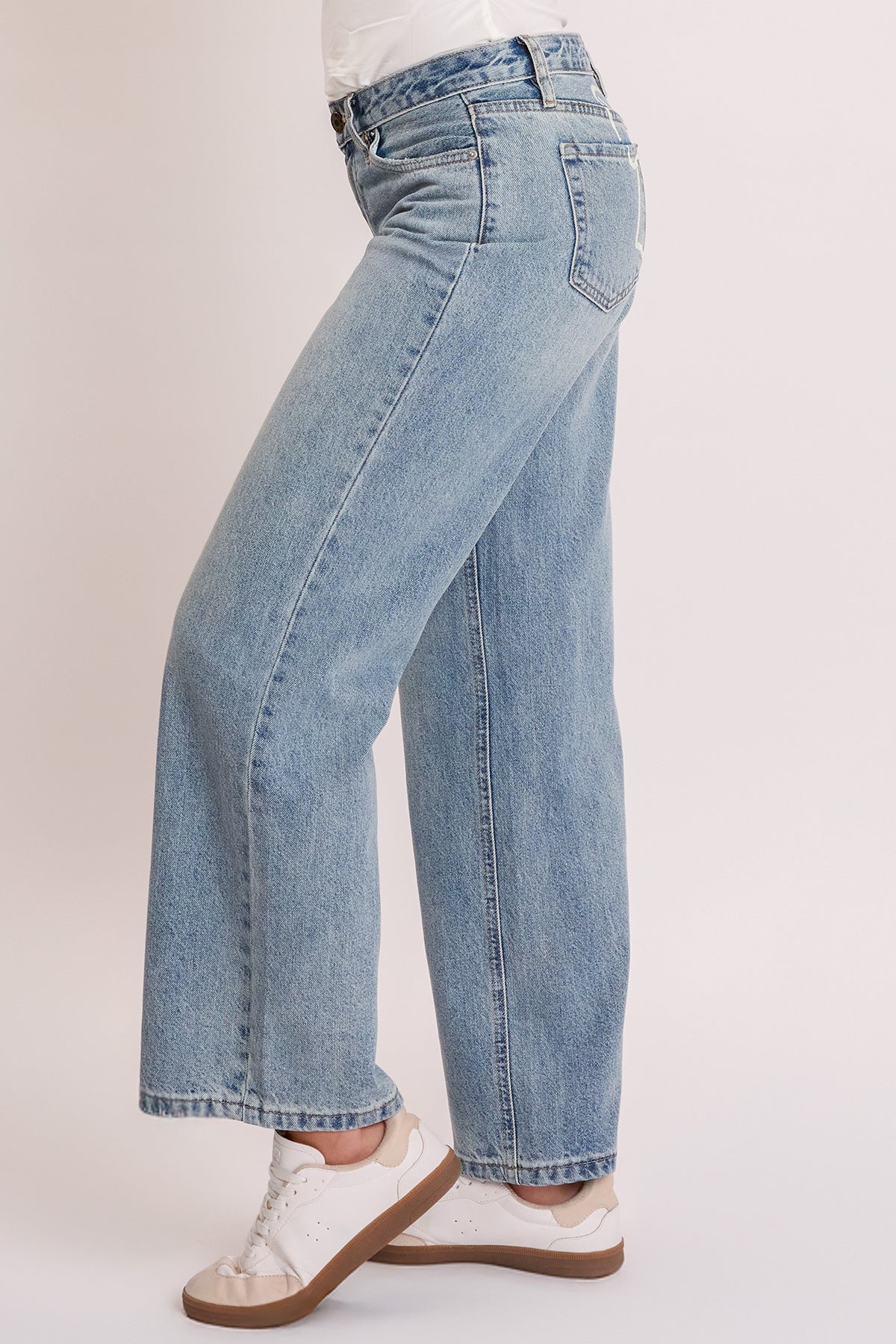 Women's Brittany Wide Leg Jeans with Bow Print