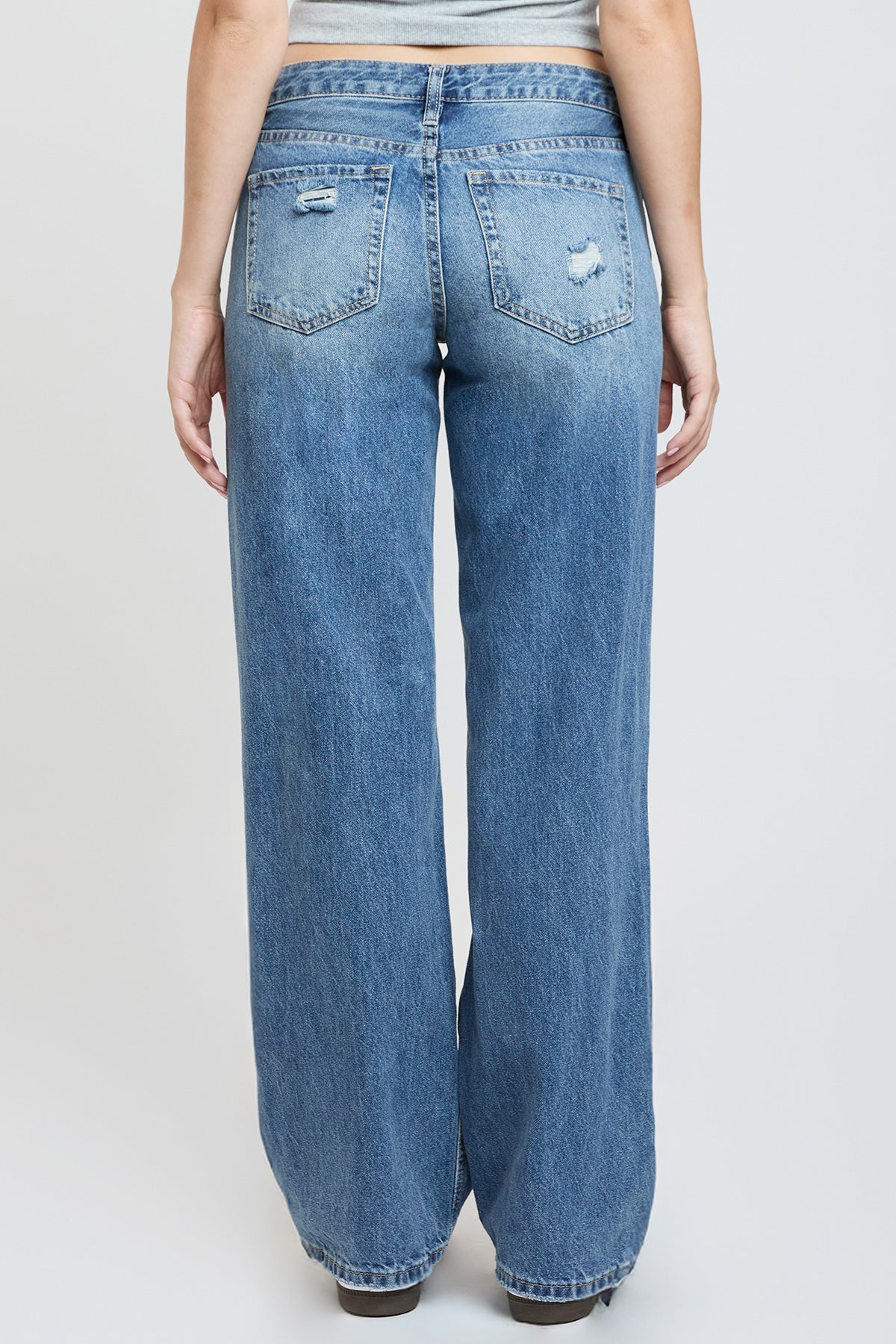 Women's Brittany Patchwork Wide Leg Jeans