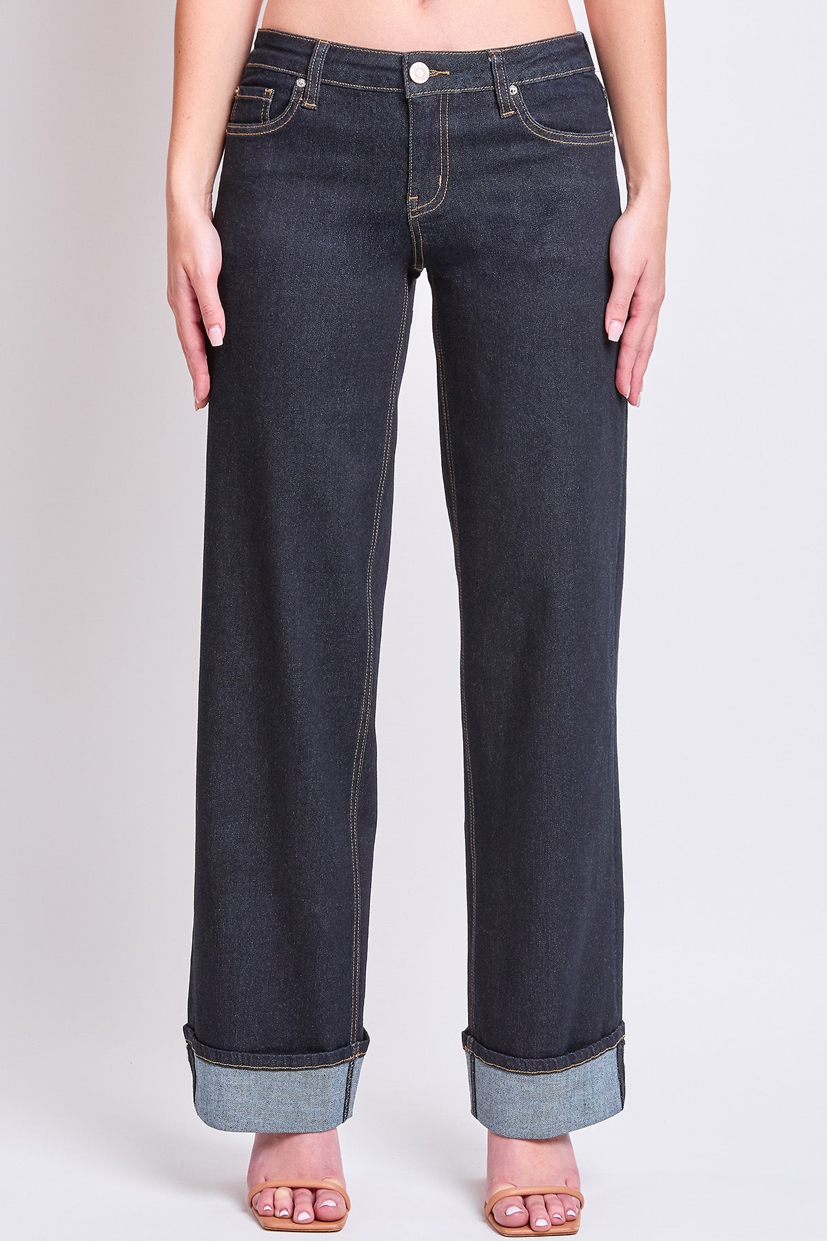 Women's Brittany Low Rise Wide Leg Cuff Jeans