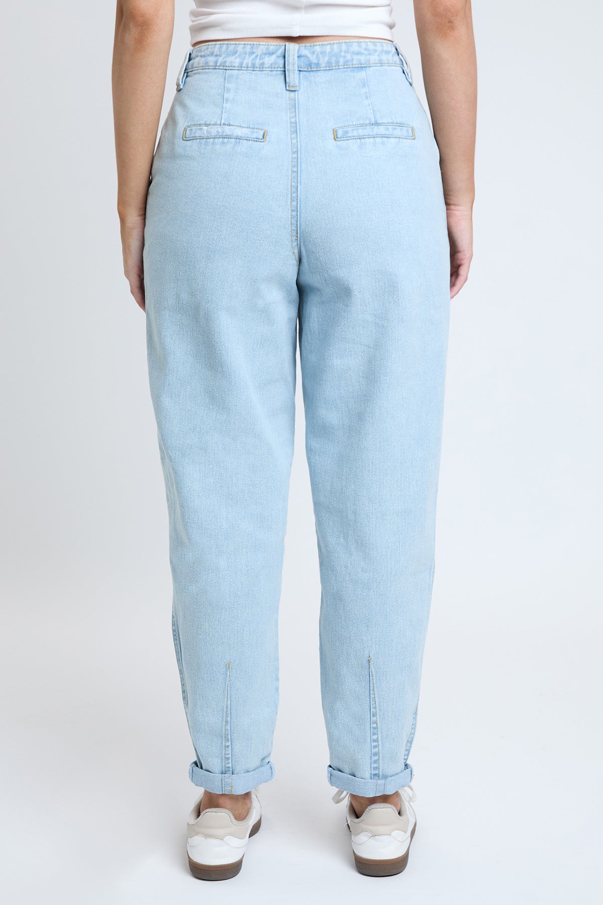 Women's Pleated Mom Jeans