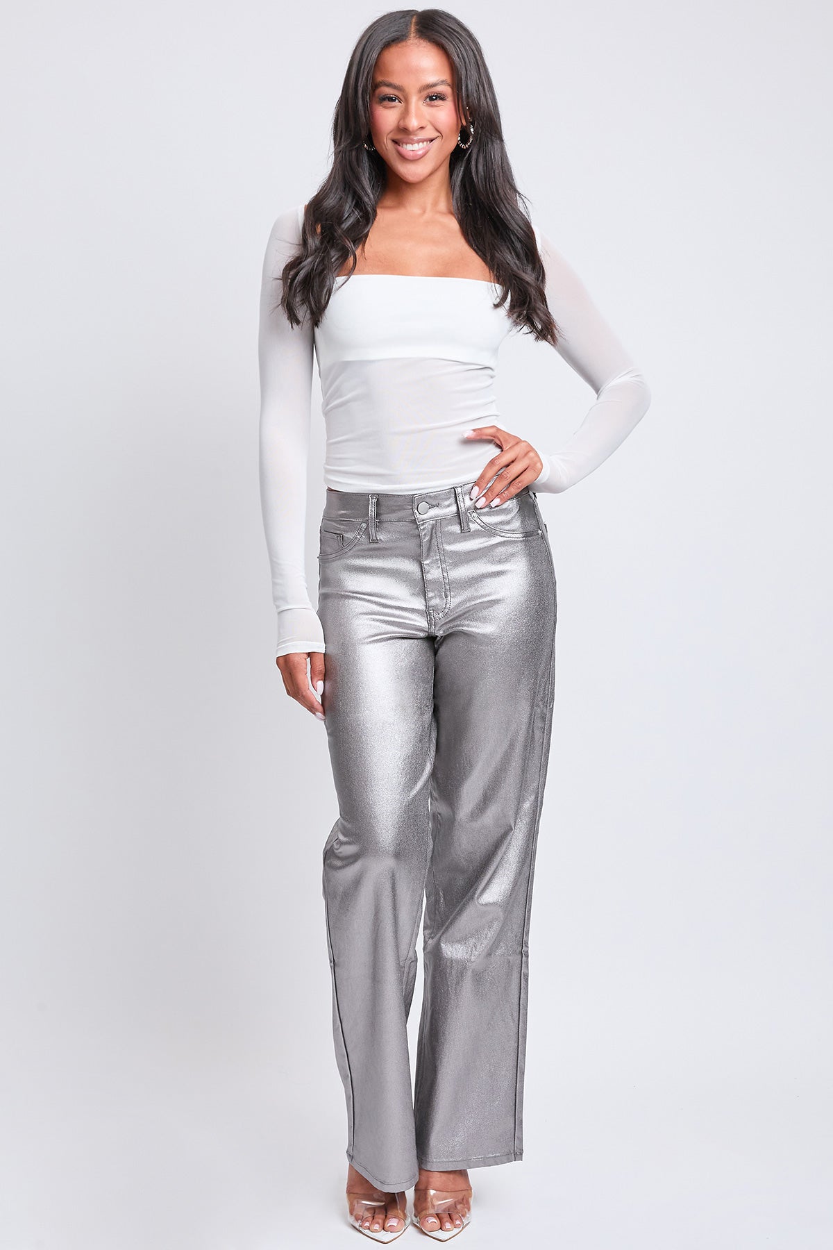 Women's Hyperstretch Straight Leg Metallic Pant