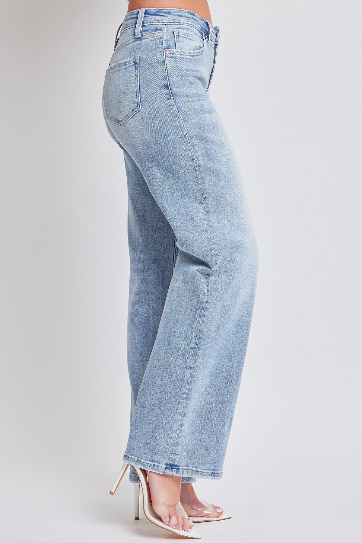 Women's Luxe Mid Rise Premium Stretch Wide Leg Jeans