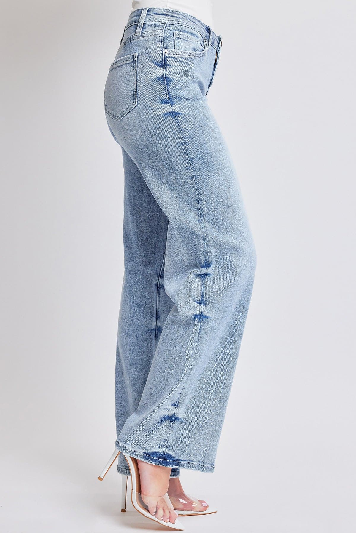 Women's Luxe Mid Rise Premium Stretch Wide Leg Jeans