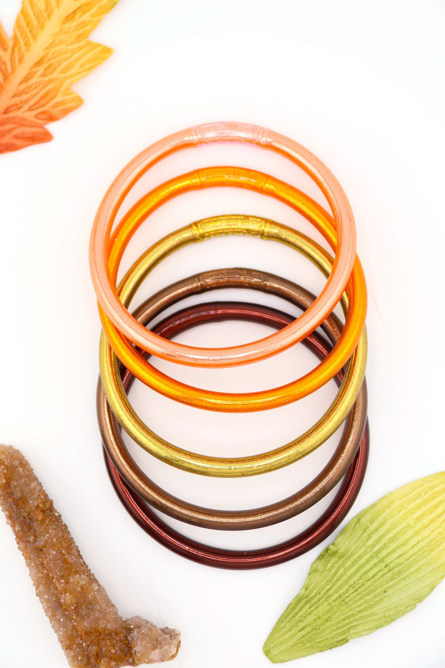 Pumpkin Spice Latte Thai Buddhist Temple Bracelets, Mantra Bangle, Thick, Sizes Available