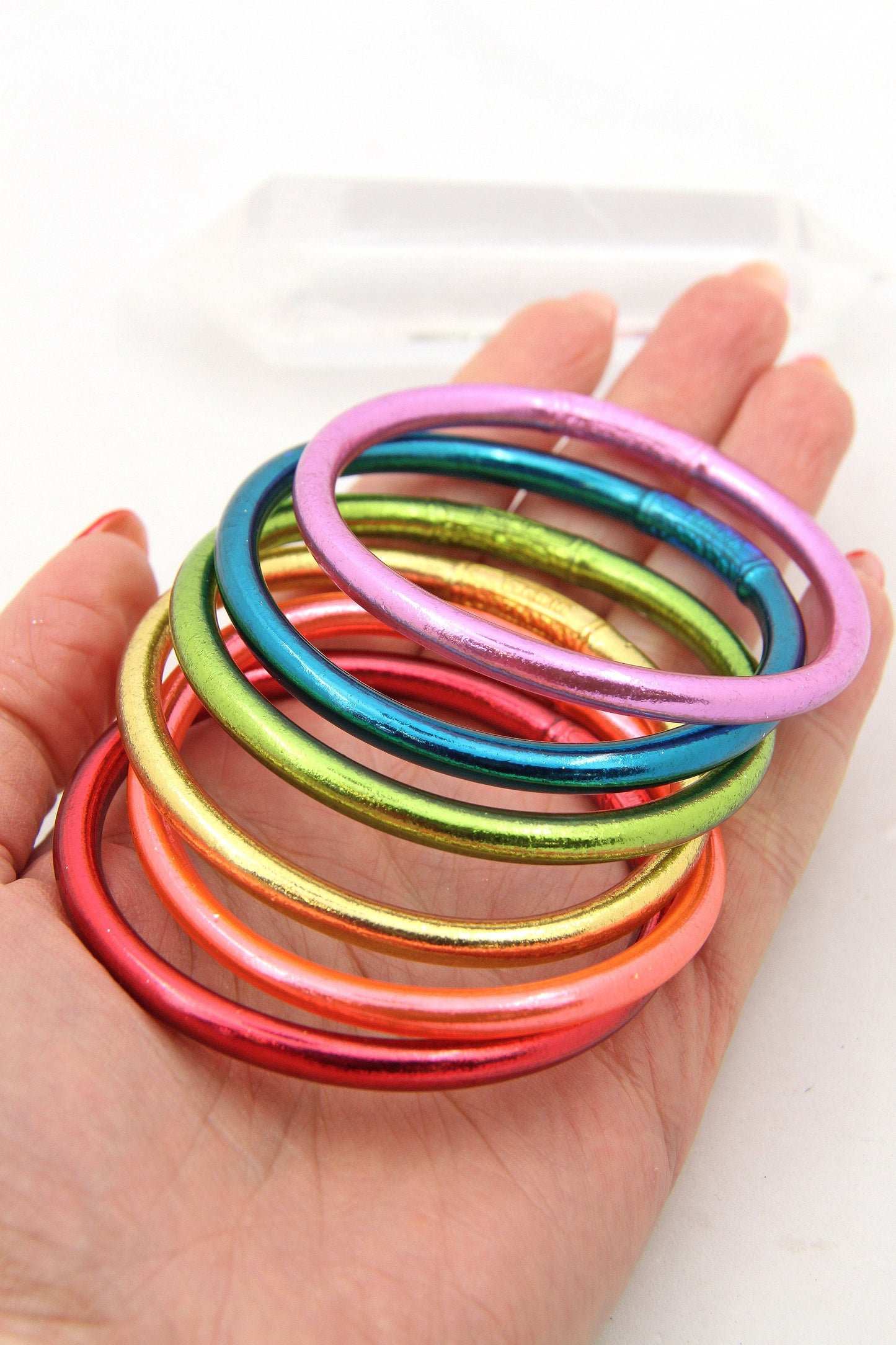 Retro Rainbow Set Thai Buddhist Temple Bracelets, Mantra Bangle, Thick, Sizes Available