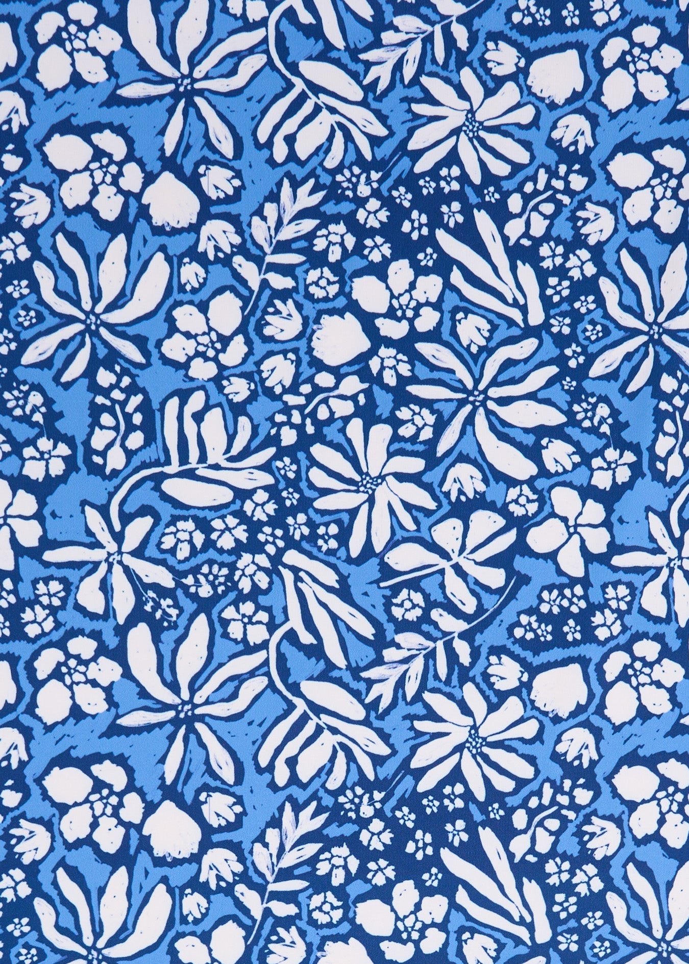 Seaside Floral Short Sleeve Collared 1/4 Zip