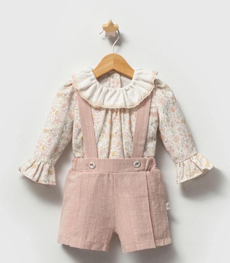 Baby Girl 2 Pc Set β Floral & Blush Pink